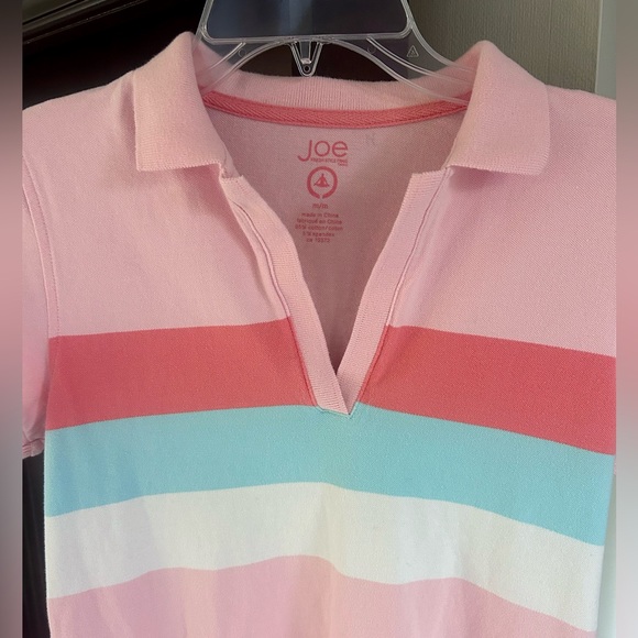 JOE FRESH Polo Dress Y2K Pastel Colorblock Retro Sporty Preppy Coquette | Size M - Picture 6 of 11